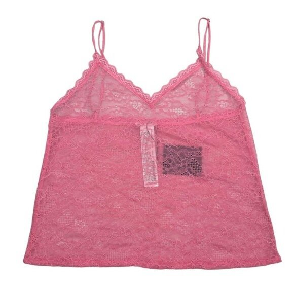 Zara Pink Lace Strap Tank Top Small - Picture 4 of 6